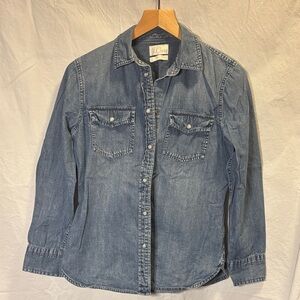 J Crew denim jean cotton shirt 4 slim fit